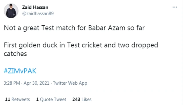 بابر اعظم، فواد عالم، پاکستان، زمبابوے