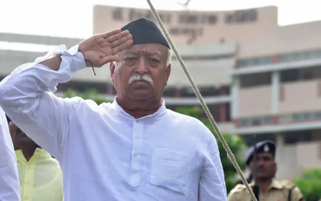 নাগপুরে সঙ্ঘের সদর দফতরে মোহন ভাগবত