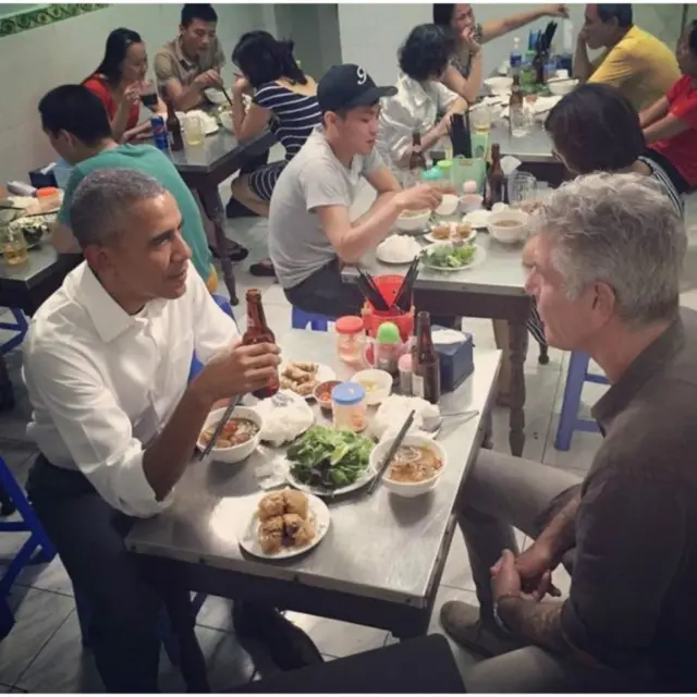 A agora famosa foto do Instagram de Anthony Bourdain