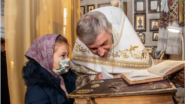 Під час різдвяної літургії в храмі Святого Іоанна Богослова, в Харкові