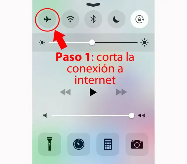 Paso 1: corta la conexión a internet