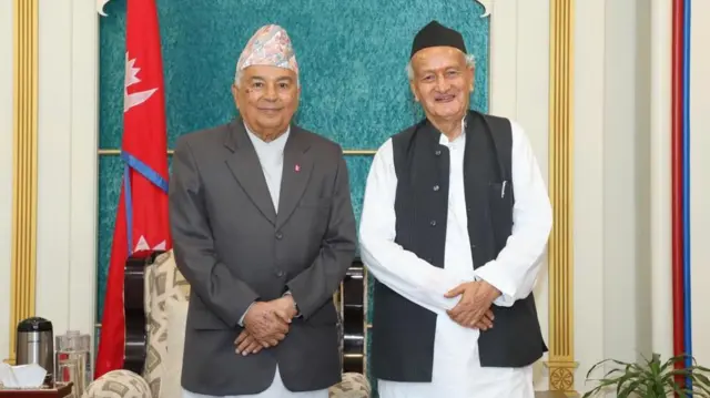 राष्ट्रपति रामचन्द्र पौडेलसँग कोश्यारी