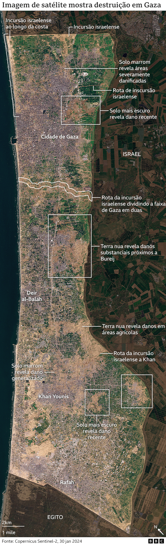 Imagemestrela beta evosatélite mostra destruiçãoestrela beta evoGaza