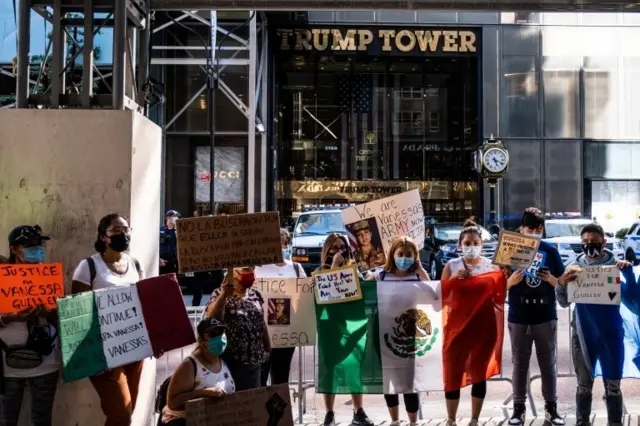 Una protesta por Vanessa Guillén en Nueva York