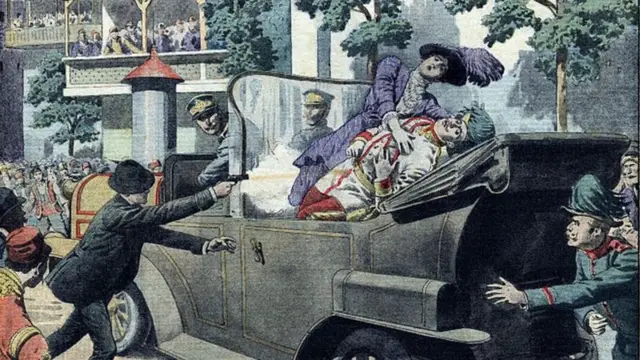 ઑસ્ટ્રિયા-હંગેરીના સ્લાવિક પ્રાંતના વિભાજનનું કારણ બનેલા રાષ્ટ્રવાદી ગેવરિલો પ્રિન્સિપ દ્વારા આર્કડ્યુકની હત્યા આ પ્રદેશની તંગદિલીમાં નિર્ણાયક હતી