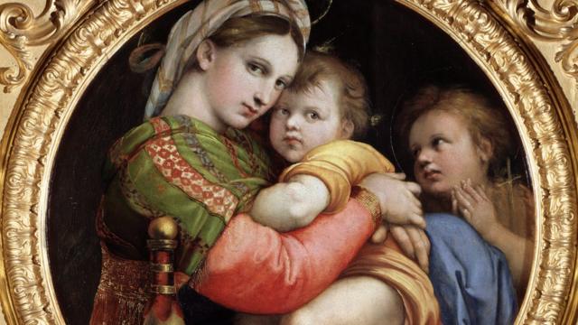 拉斐尔创作的圣母玛利亚和圣婴