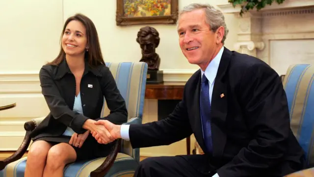 Maria Corina Machado y Bush