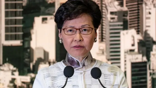 Hong Kong yönetiminin lideri olan Carrie Lam