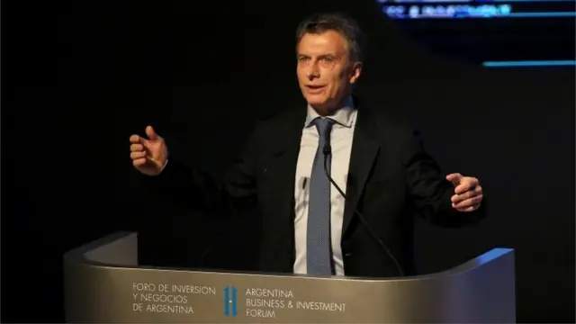 Mauricio Macri habla en el Mini Davos