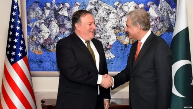 ਮਾਈਕ ਪੋਂਪੀਓ, ਸ਼ਾਹ ਮਹਿਮੂਦ