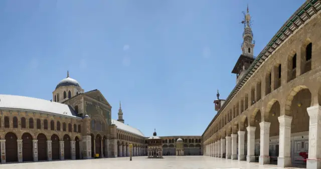 عکس آرشیوی از مسجد جامع اموی در پایتخت سوریه