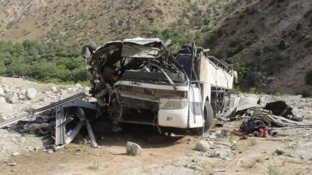 د ترافیکي پیښې وروسته د موټر انځور. سپین موټر په بشپړه توګه ویجاړ شوی دی.