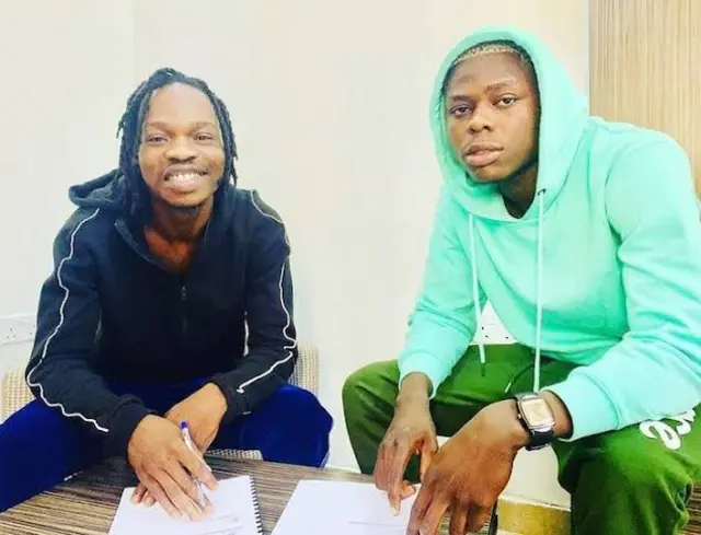 Aworan Mohbad àti Naira Marley 