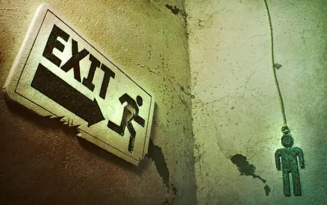 Ilustrasi bunuh diri. 