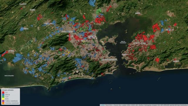 Mapa mostra controlegloboesporte ao vivodiferentes áreas do Riogloboesporte ao vivoJaneiro