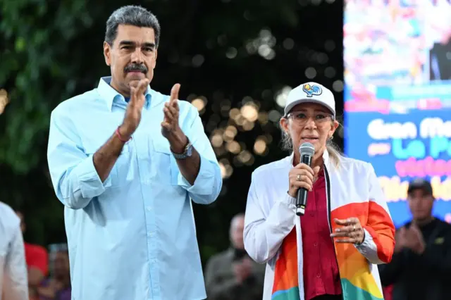 Nicolás Maduro y Cilia Flores.