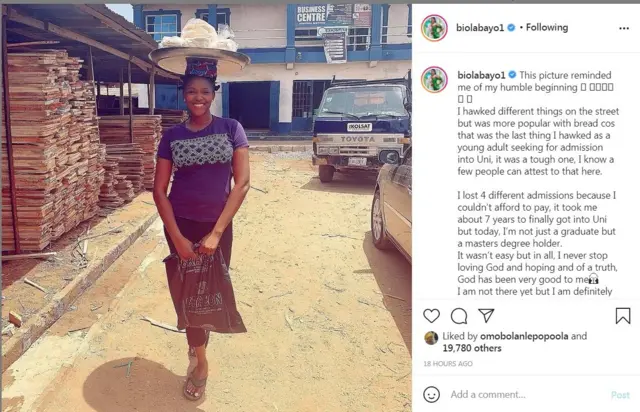 Ọrọ ti Biola Adebayo kọ soju opo Instagram rẹ