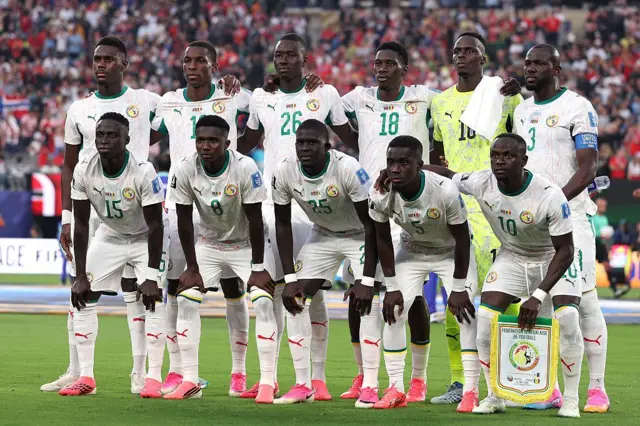 Photo d'équipe du Sénégal lors du match contre la Norvège