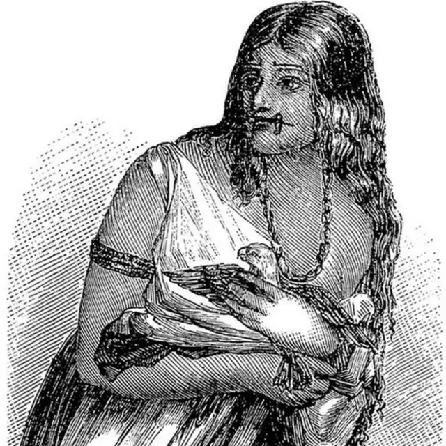 Sawir gacmeed haweeney u dhalatay qabiilka Warao oo la sawiray sanadkii 1875-tii