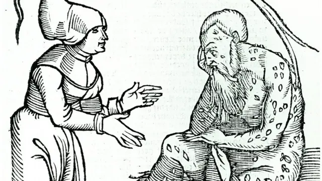 مصيب بالجذام في أوروبا