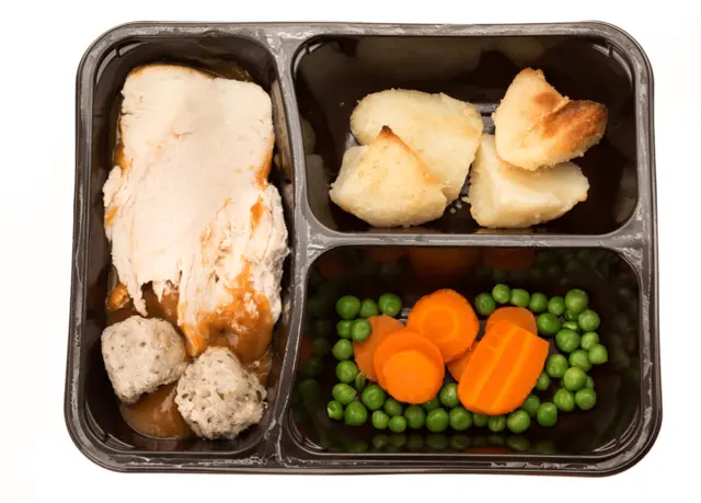 Bandeja de comida precocinada