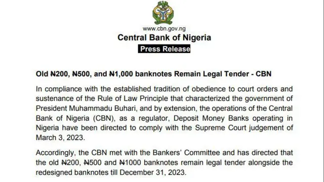 Akwụkwọ ozi si n'aka CBN