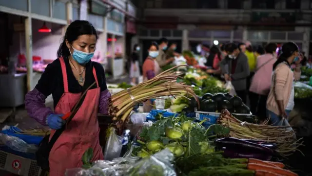চীনের কুনমিং-এর সবজী বাজার, ১২-০৫-২০২০