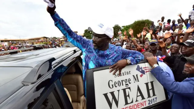 weah, élu président du libéria