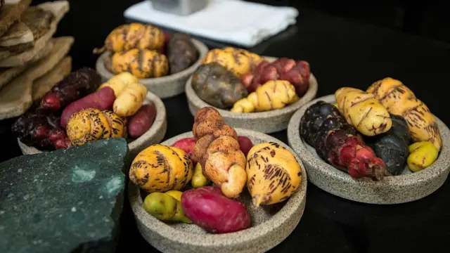 Algunas de las papas utilizadas en el restaurante Central de Lima.
