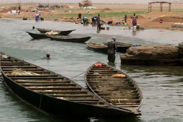 A view of River Niger in Segou, Mali on April 8, 2022