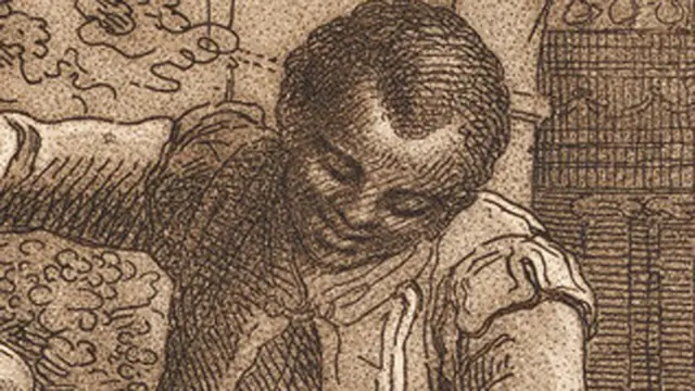 Ottobah Cugoano dans un tableau de Richard Cosway en 1784