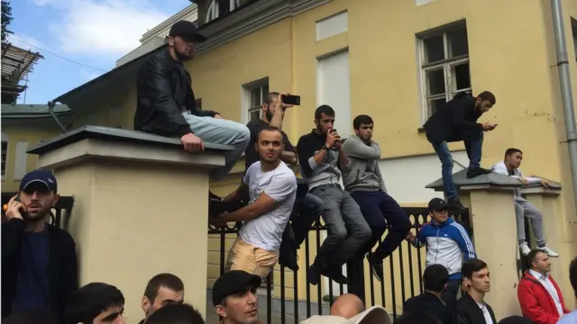 Акция мусульман у посольства Мьянмы