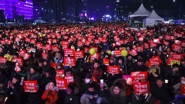지난해 12월 촛불시위 현장