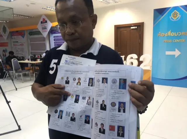 นายนิพัทธ์พนธ์ สุวรรณชนะ ผู้สมัคร ส.ส.พรรคเสรีรวมไทย เขต 16 คลองสามวา กรุงเทพมหานคร เข้ามายื่นเอกสารหลังฐานต่อ กกต. วันนี้ (11 มี.ค.) เป็นใบลงบันทึกประจำวันที่ สน.นิมิตรใหม่ และเอกสารแนะนำตัวผู้สมัคร ส.ส.ในเขต 16 ที่ระบุชื่อพรรคของตัวเองผิด เป็นชื่อพรรคพลังธรรมใหม่