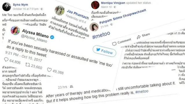 ผู้หญิงไทยหลายคนร่วมต่อต้านการคุกคามทางเพศผ่านแฮชแท็ก #MeToo เมื่อปีที่ผ่านมา