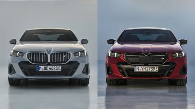 ب‌ام‌و سری ۵ را می‌توان با دو طرح مختلف جلوپنجره سفارش داد