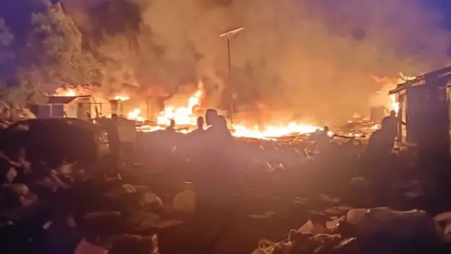 Aworan ijamba ina ninu ọja Aleshinloye