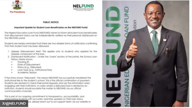 Aworan nipa bi wa a ṣe mọ boya owo ti de ile ẹkọ rẹ latu ọdọ Nelfund.