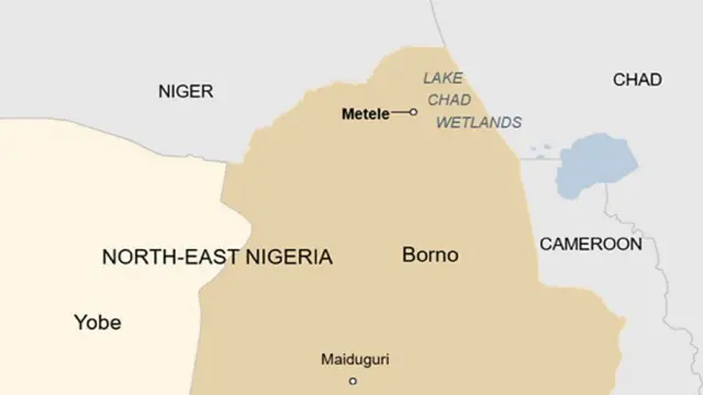 Carte du lac Tchad.