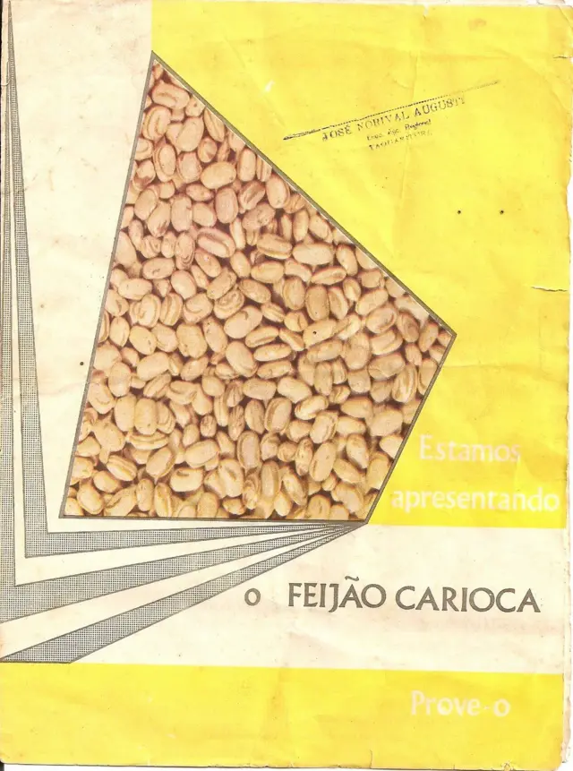 Capa de fôlder que divulgava o novo feijão no início dos anos 1970