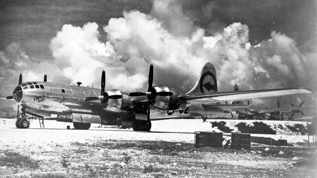 One Boeing B-29, Enola Gay, dropped the first atomic bomb on Hiroshima in Japan in August 1945 (Credit: Getty Images) 
