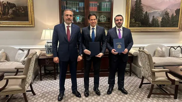 Fidan, Rubio ve Şeybani, Beyaz Saray, 10 Kasım 2025