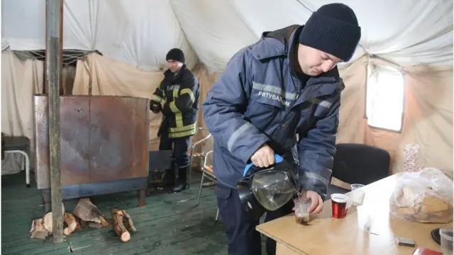 Так виглядав пункт обігріву на Київщині у 2018 році