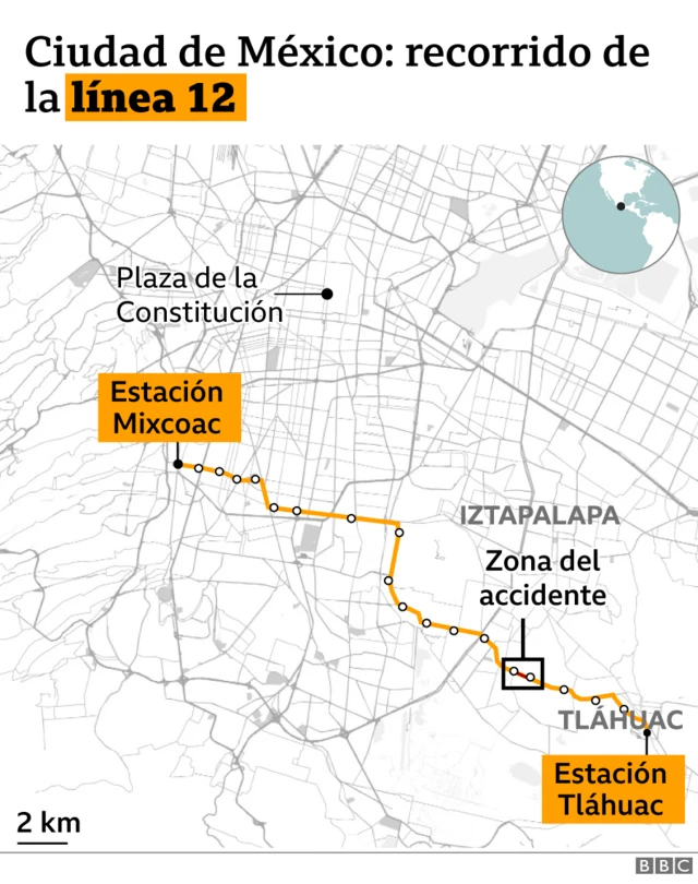 Mapa linea 12