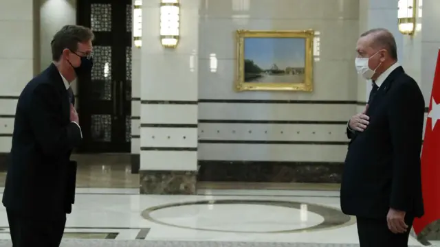 Avrupa Birliği (AB) Türkiye Delegasyonu Başkanı Büyükelçi Nikolaus Meyer-Landrut ve Erdoğan