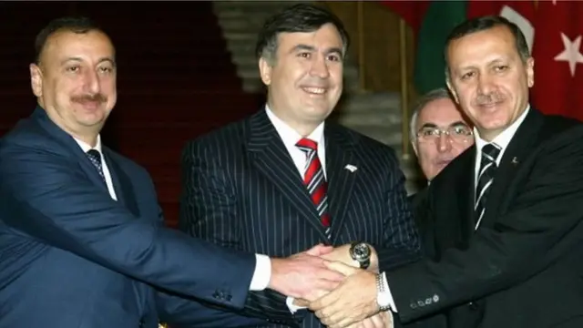 İlham Əliyev, Mixail Saakaşvili, Recep Tayyip Erdoğan