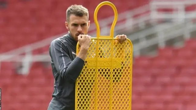 Aaron Ramsey katika mazoezi