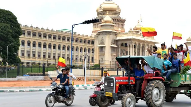 কন্নড় জাতিসত্ত্বার স্বার্থে যে কোনও আন্দোলনে চোখে পড়বে এই লাল-হলুদ পতাকা