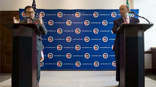 Los secretarios Wilbur Ross, de EE.UU. e Ildefonso Guajardo,de México, anunciaron el acuerdo.