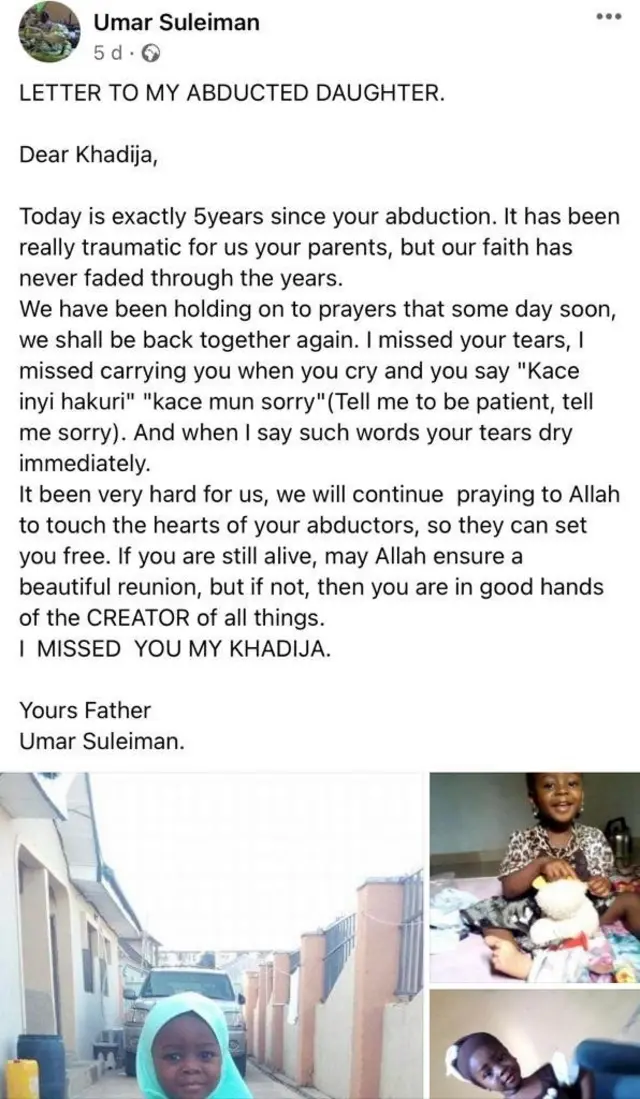 Di letter to Khadija